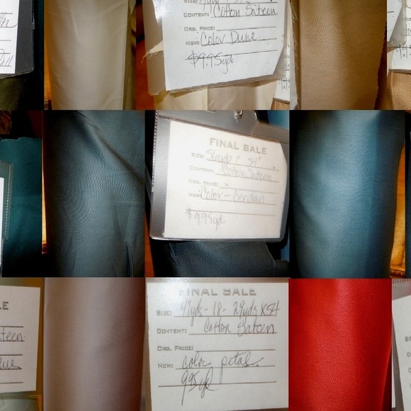 10 yards Cotton Sateen Fabric In cerulan dark blue - Picture 3 of 11